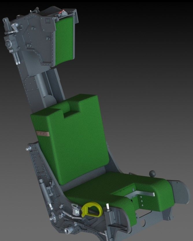Ejection seat GRU-7a F14 seat Skymaster 3D print model_13