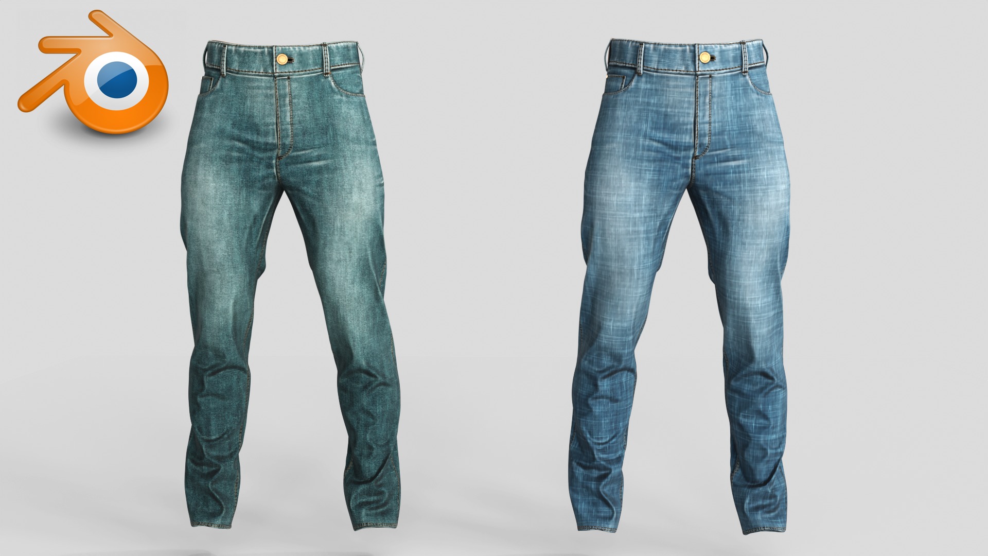Jeans Male Female 3D Model Collection_17