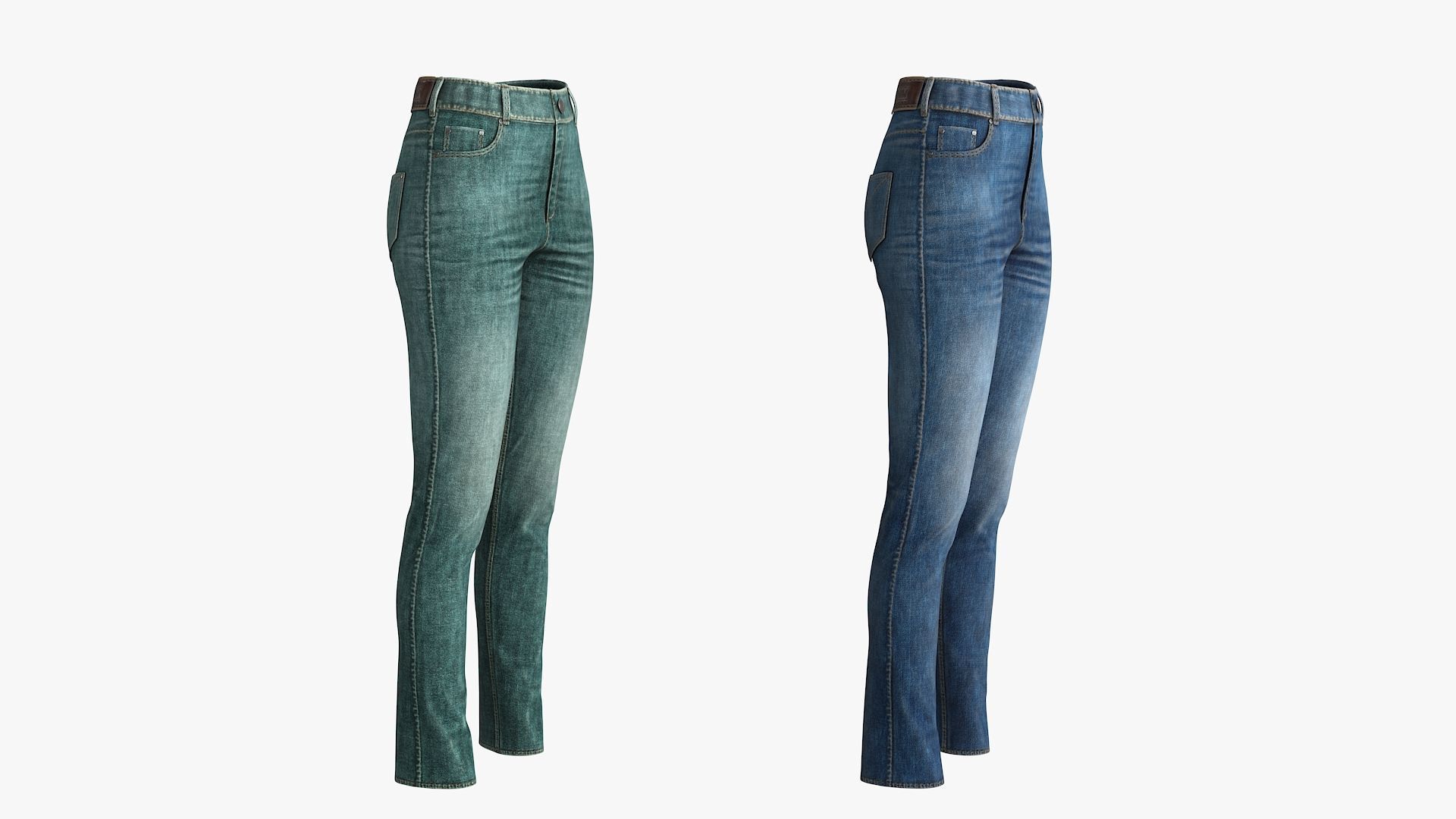 Jeans Male Female 3D Model Collection_10