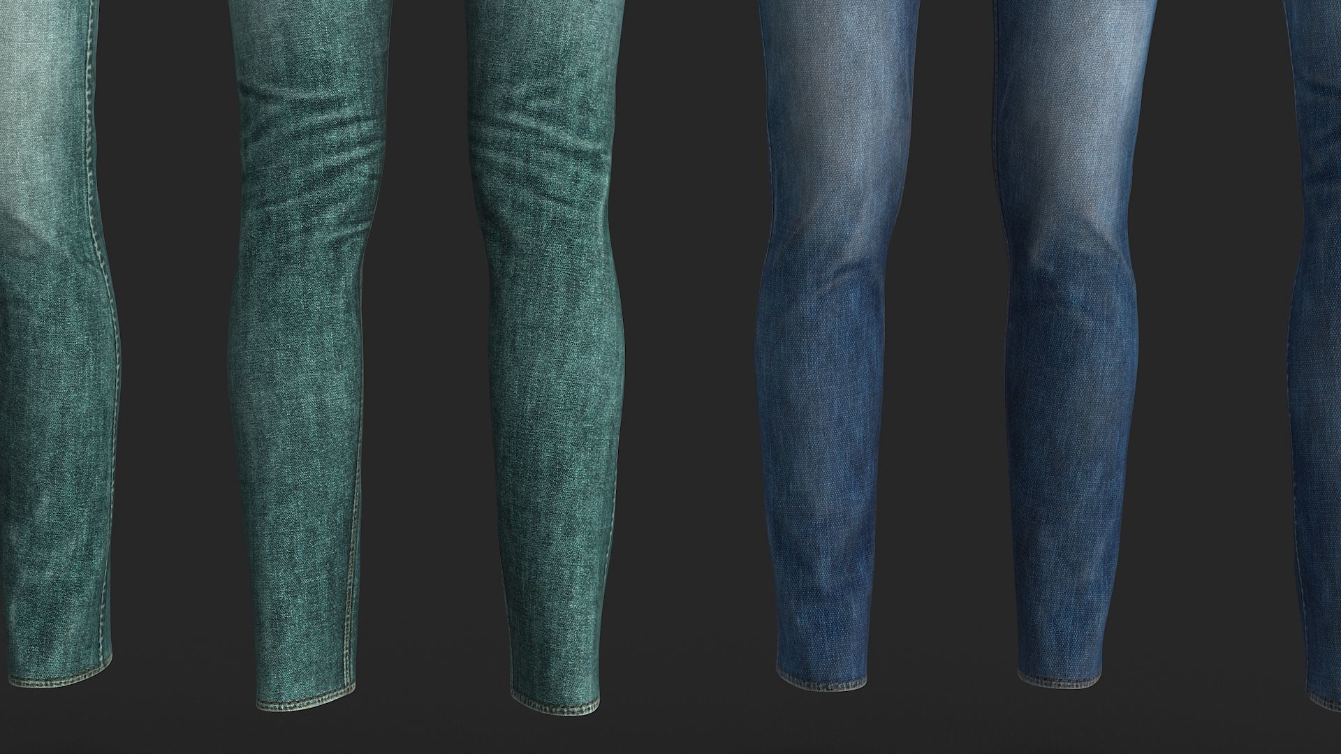 Jeans Male Female 3D Model Collection_9