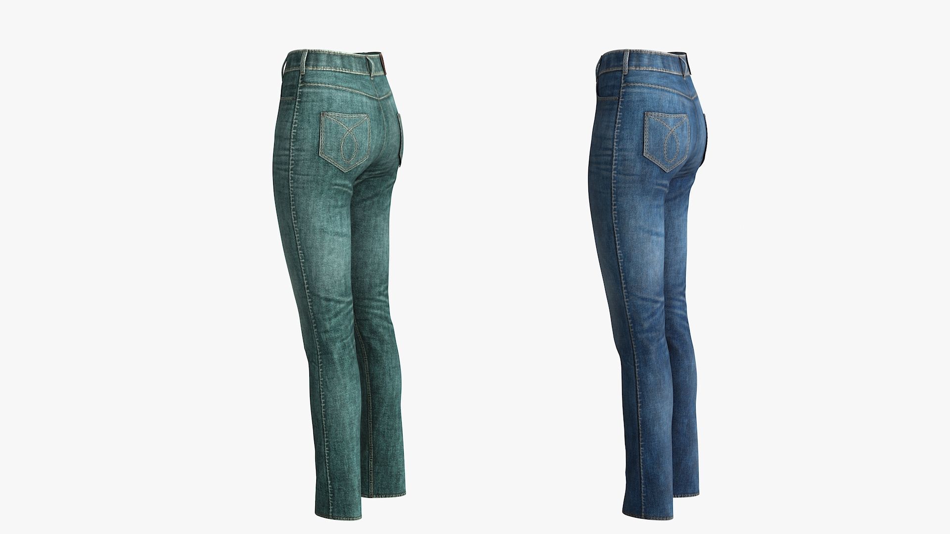 Jeans Male Female 3D Model Collection_12