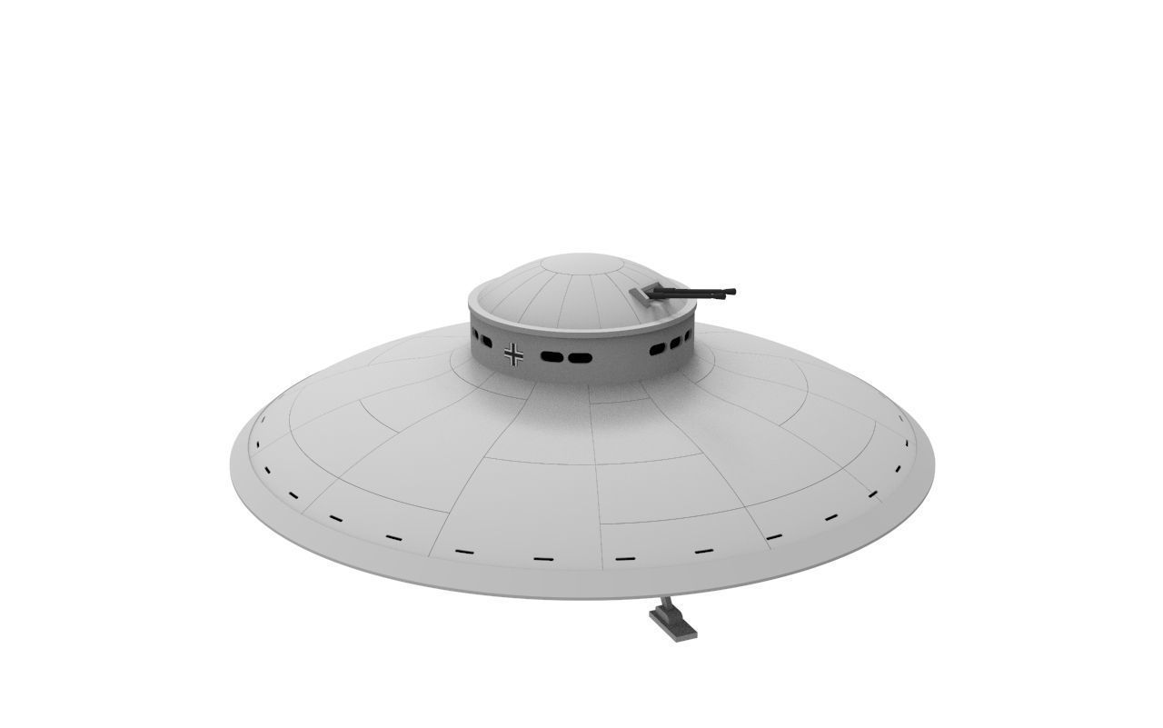 German Medium Attack Saucer WWII 3D print model_3
