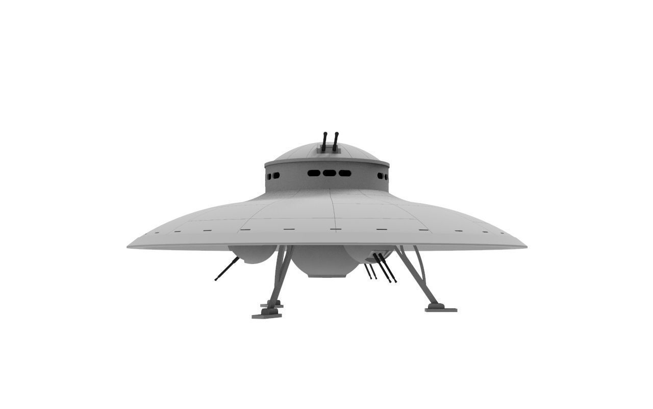 German Medium Attack Saucer WWII 3D print model_5