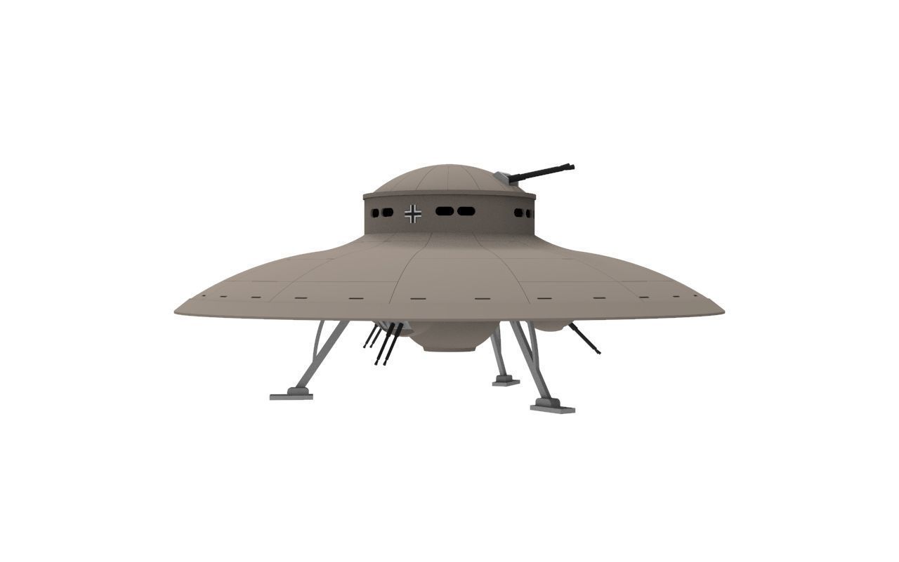 German Medium Attack Saucer WWII 3D print model_1