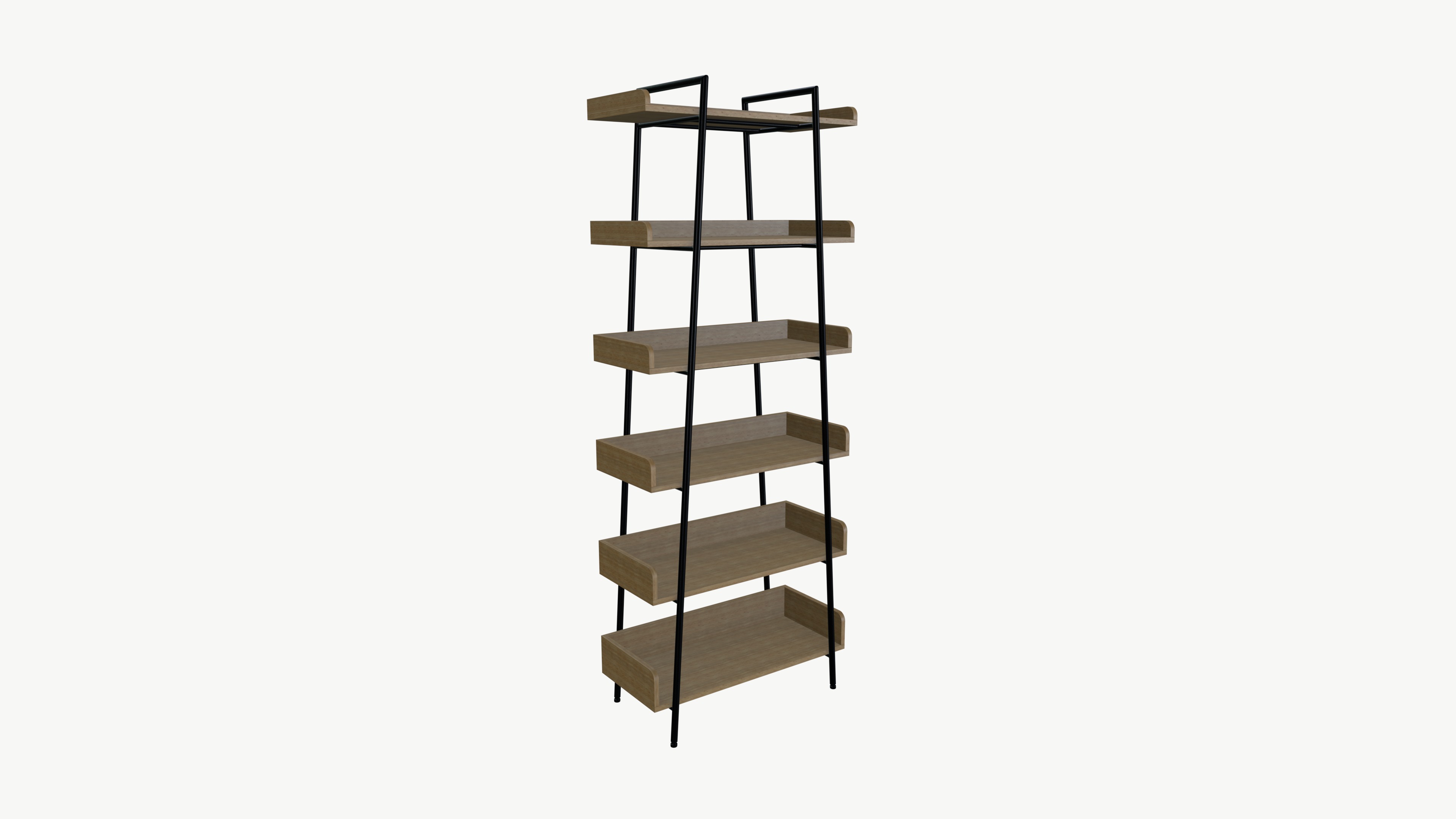 Book Shelf Low-poly 3D model_4