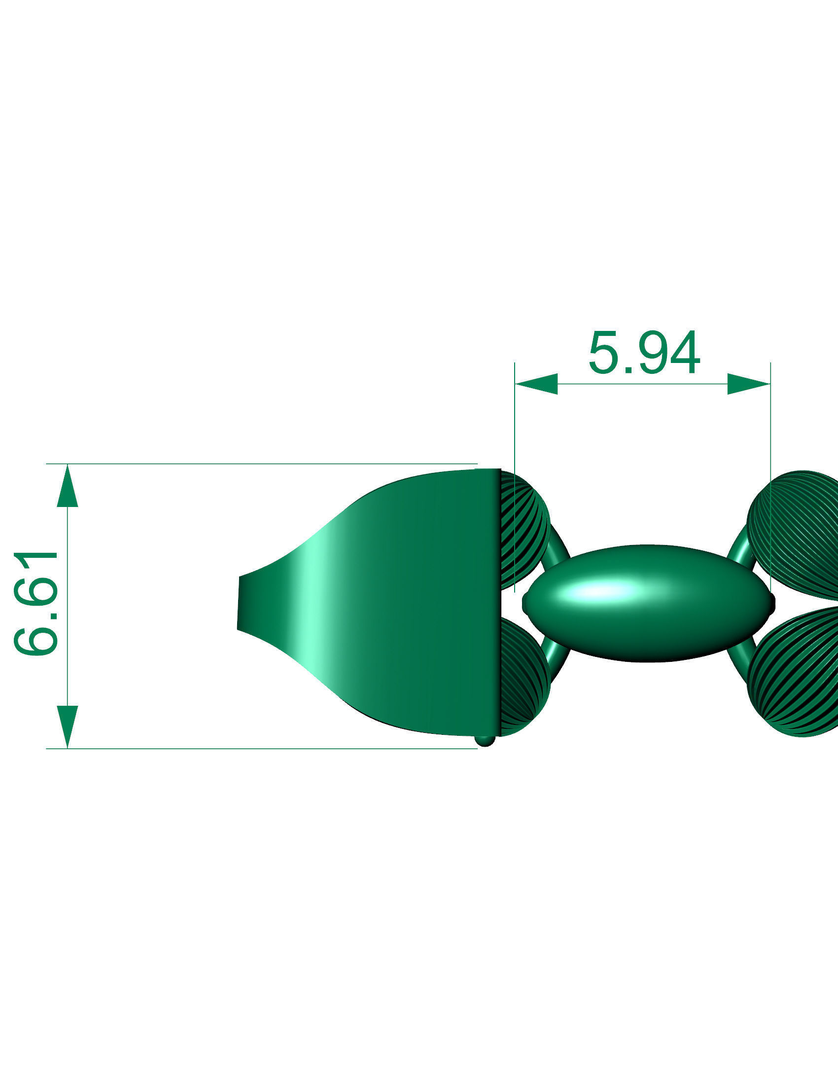 New Light Weight FLOWER Bracelets-Ladies Bracelets  3D print model_4