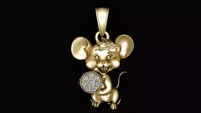 MOUSE PENDANT 3D PRINTABLE MODEL