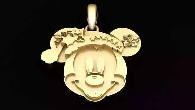 CUTE MICKEY MOUSE PENDANT 3D PRINTABLE MODEL