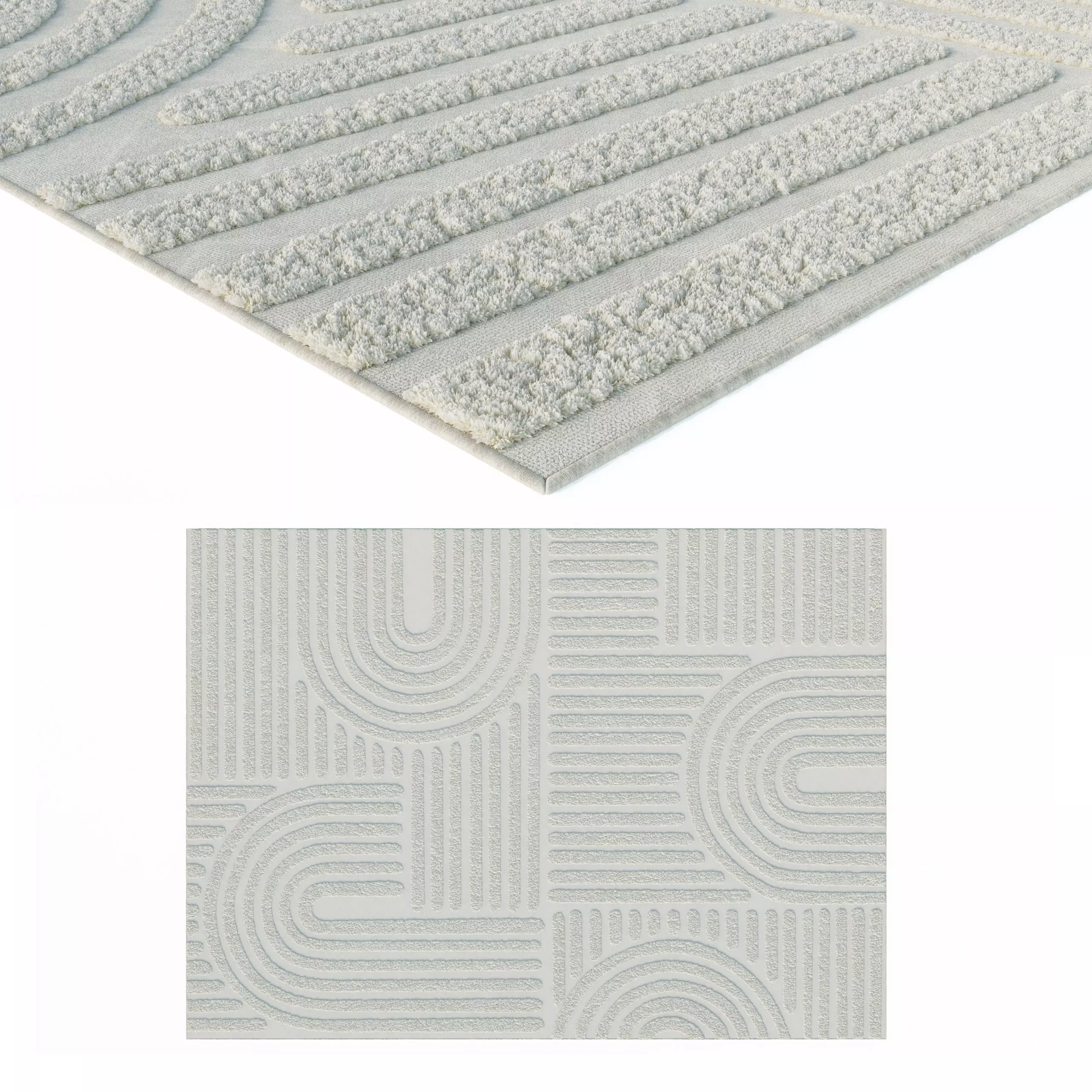 Vivense Elite Boucle Cream Carpet Free 3D model