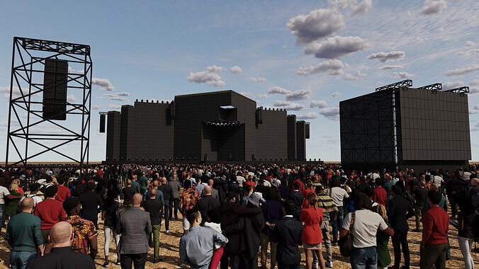 Big Festival Stage Design 3D model