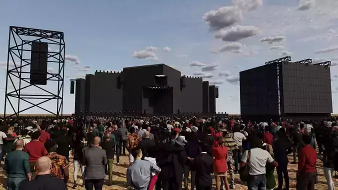 Big Festival Stage Design 3D model