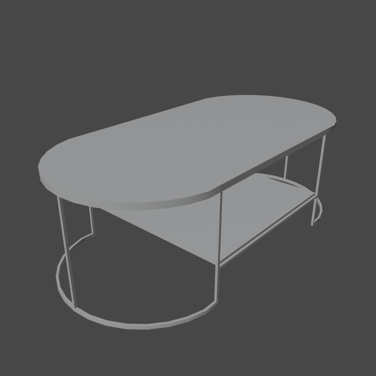 Modern Marble Table 01 Low-poly 3D model_8