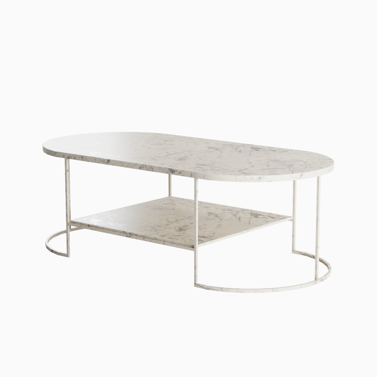 Modern Marble Table 01 Low-poly 3D model_3