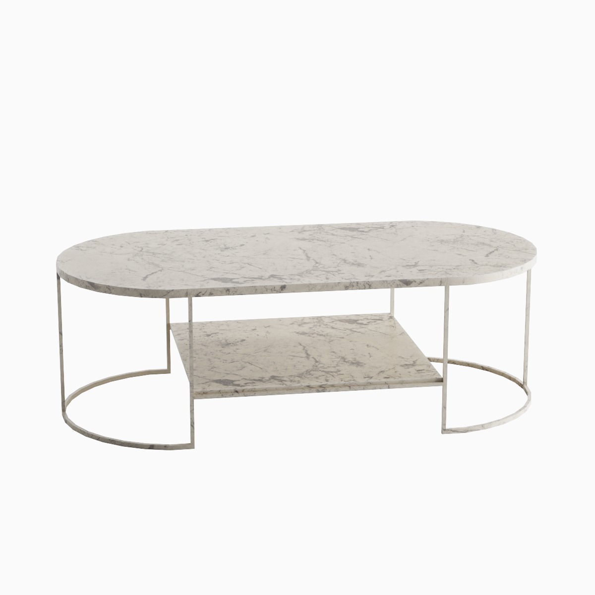 Modern Marble Table 01 Low-poly 3D model_1