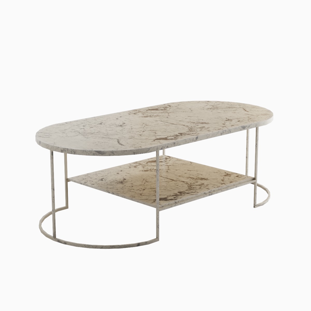 Modern Marble Table 01 Low-poly 3D model_2