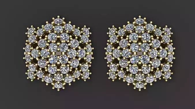 DAFFY DIAMOND EARRING 3D PRINTABLE MODEL