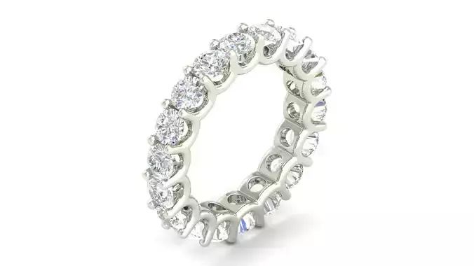 U Shaped Eternity Ring 3 point 5 mm stone size swiss 10 and EU50