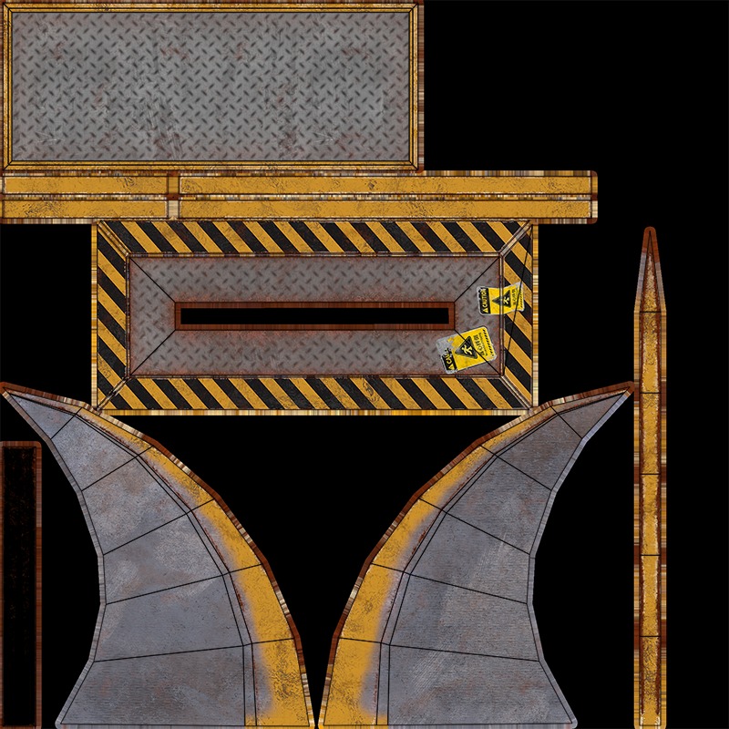 Spike Trap Low-poly 3D model_15