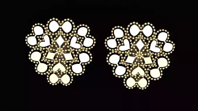 FANCY DESIGN EARRING 3D PRINTABLE MODEL