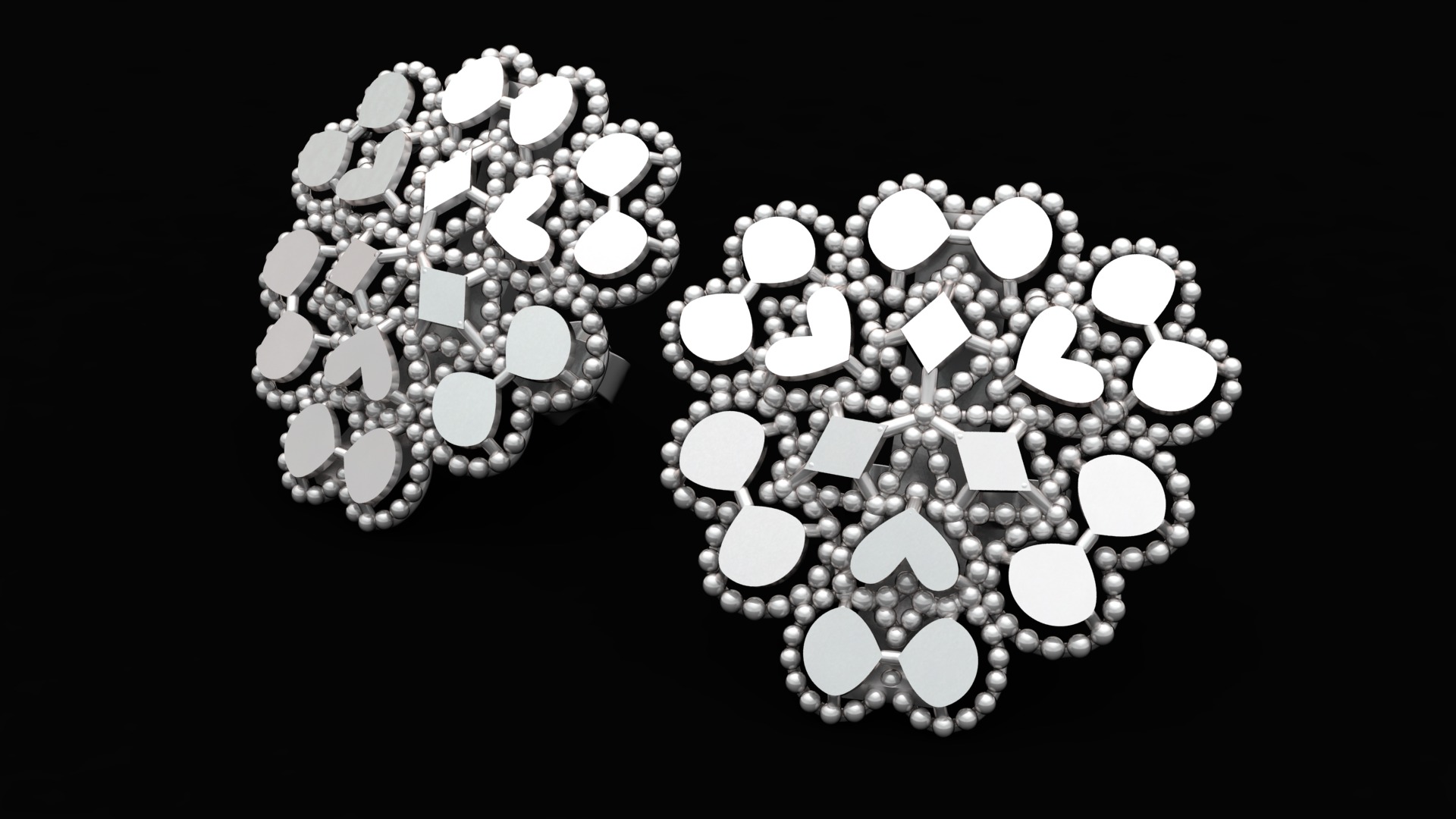 FANCY DESIGN EARRING 3D PRINTABLE MODEL 3D print model_3
