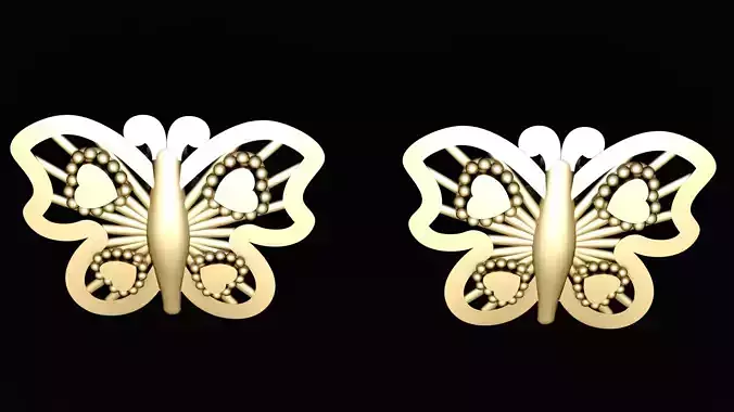 BUTTERFLY EARRING 3D PRINTABLE MODEL