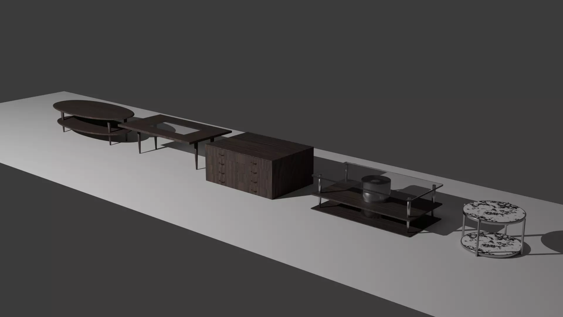 Coffeetable Bundle Pack Free low-poly 3D model
