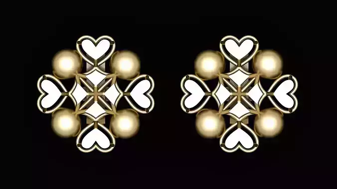 LOVE DESIGN EARRING 3D PRINTABLE MODEL