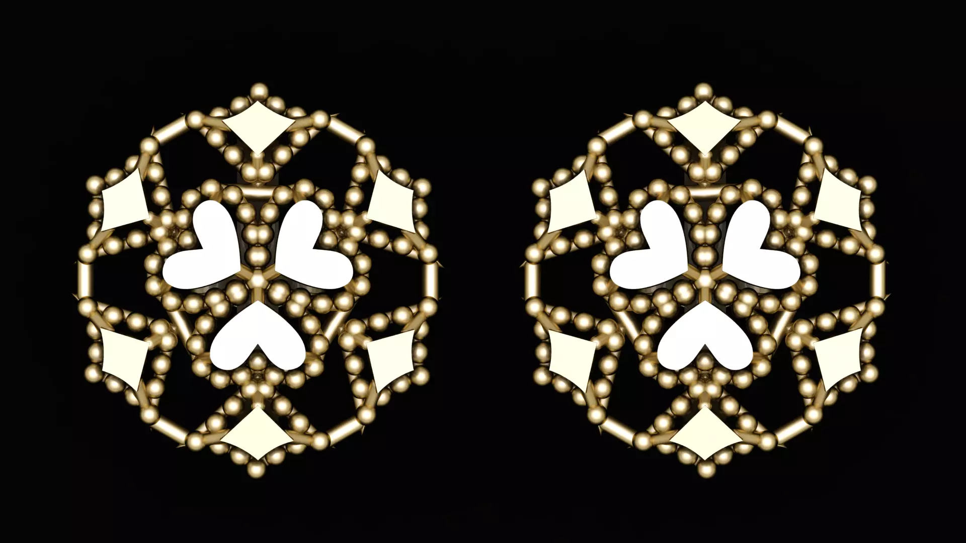 CLASSY HEART DESIGN EARRING 3D PRINTABLE MODEL 3D print model