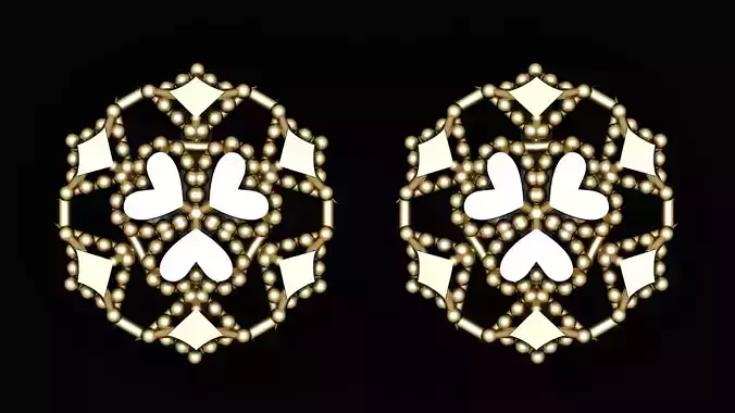 CLASSY HEART DESIGN EARRING 3D PRINTABLE MODEL