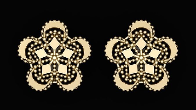 AMERICAN LUXURY EARRING 3D PRINTABLE MODEL 3D print model