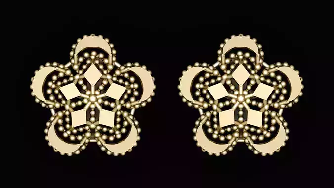 AMERICAN LUXURY EARRING 3D PRINTABLE MODEL