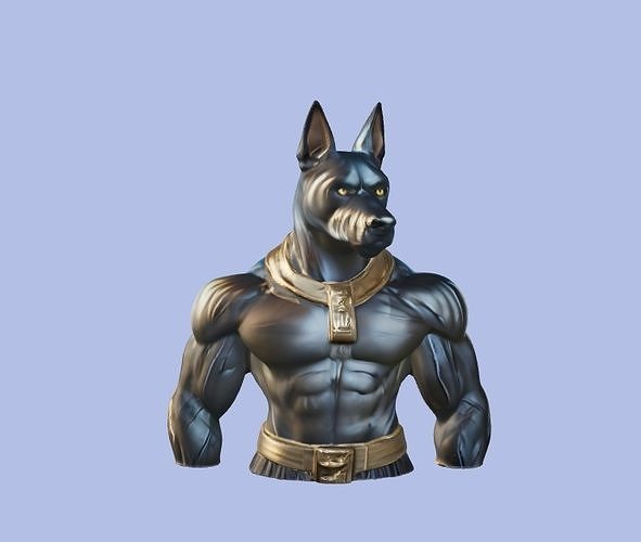 Doberman Guardian Bust 3D model