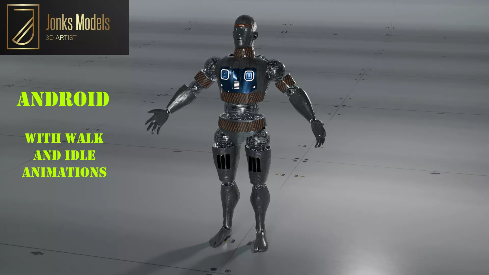 Android Low-poly 3D model_0