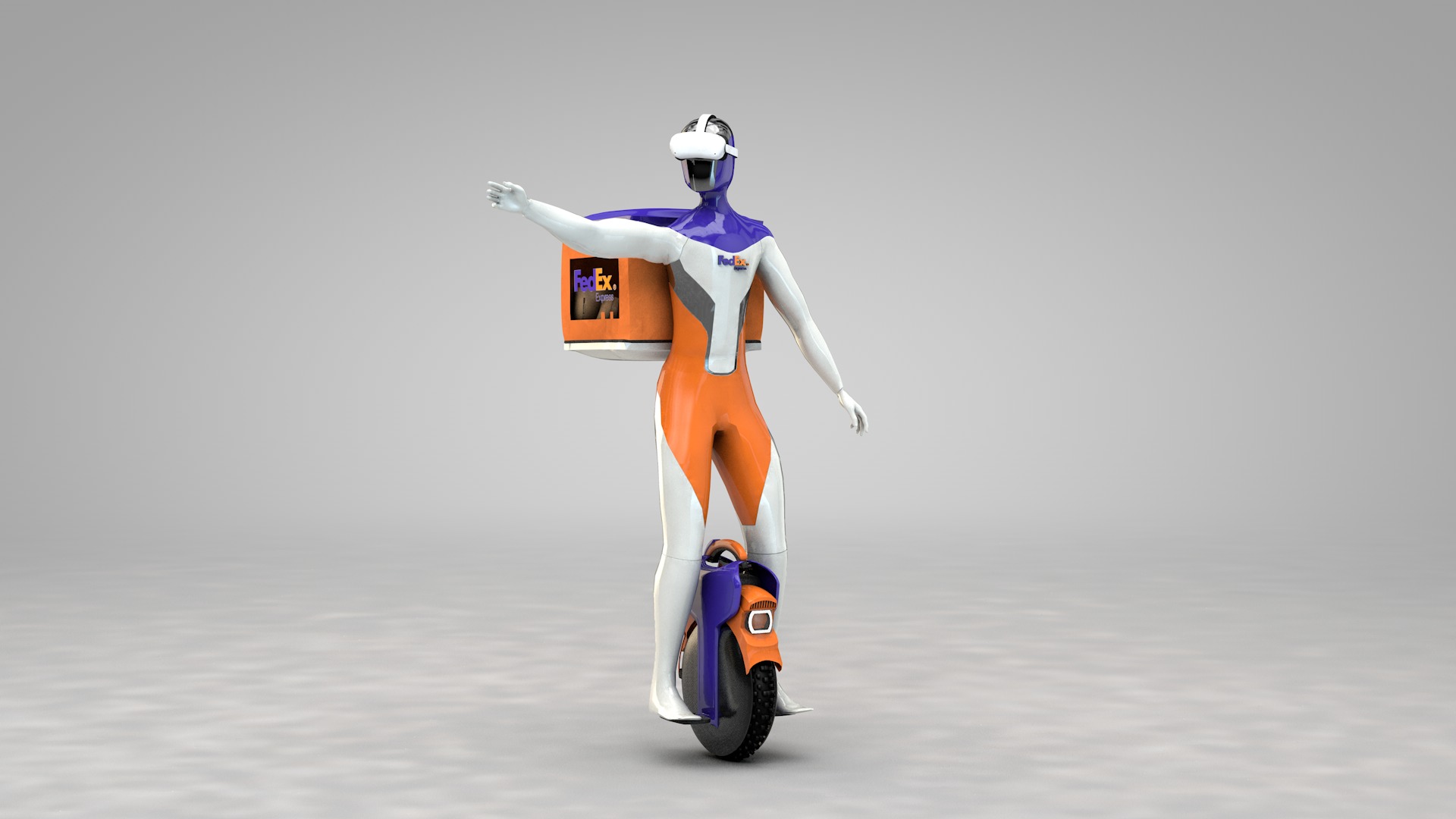 Express Robot 3D model_7