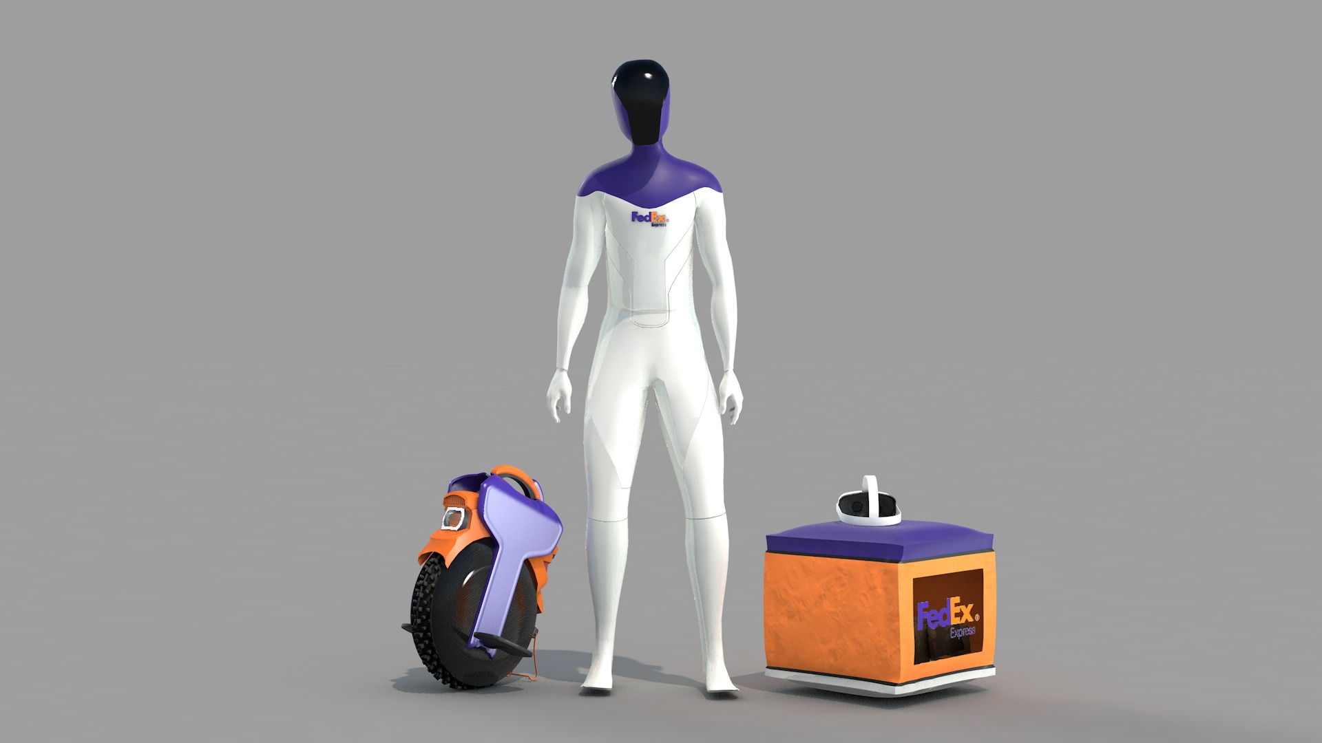Express Robot 3D model_10