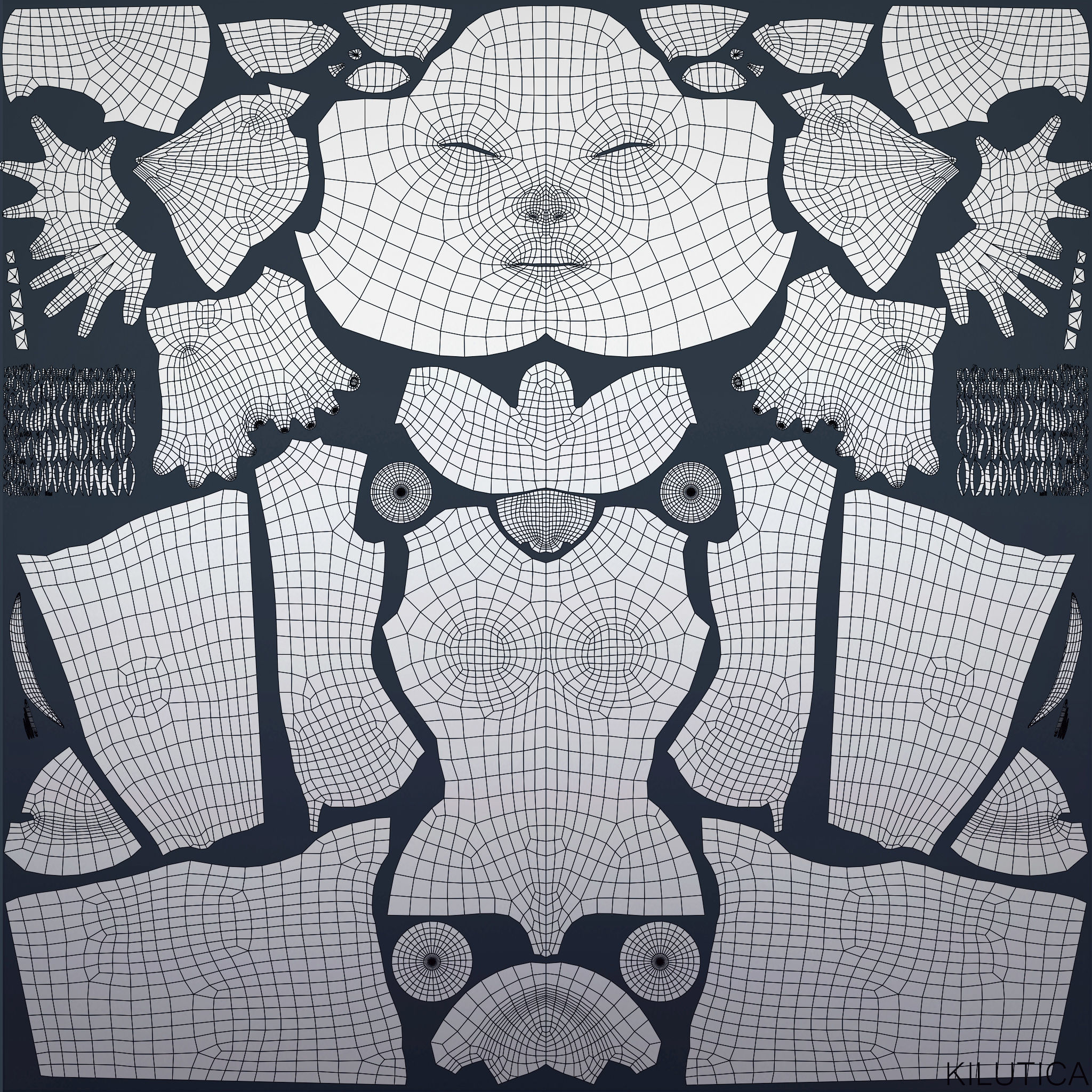 Male and Female Goblin basemesh -  Low-poly 3D model_8