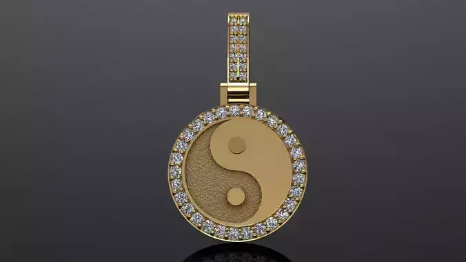 Yin-Yang Diamond Pendant 