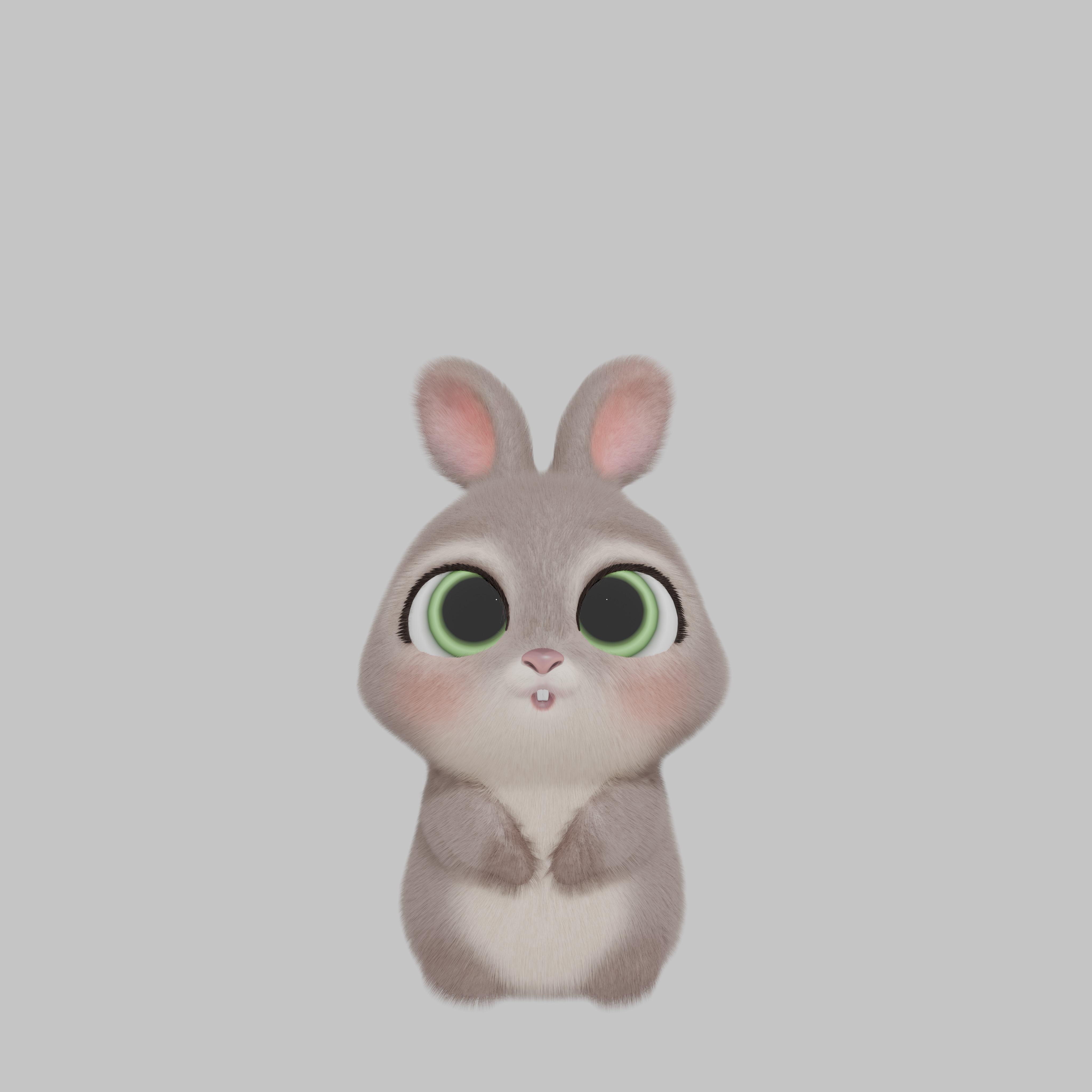 2 cute cartoon animals made in blender 3D Model Collection_2