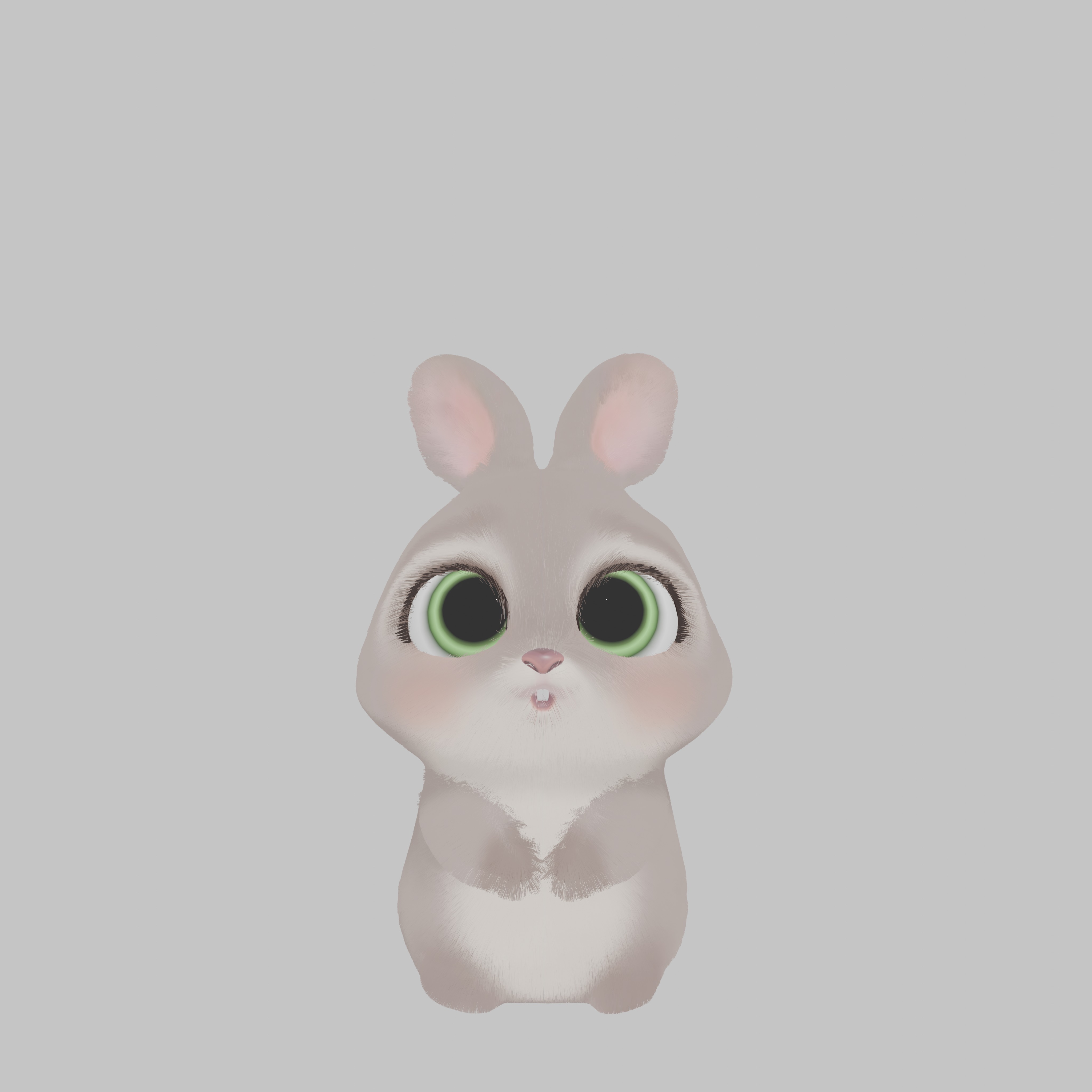 2 cute cartoon animals made in blender 3D Model Collection_7