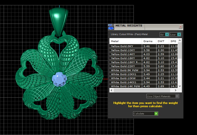 FLOWER DESIGN DIAMOND PENDANT 3D PRINTABLE MODEL 3D print model_2