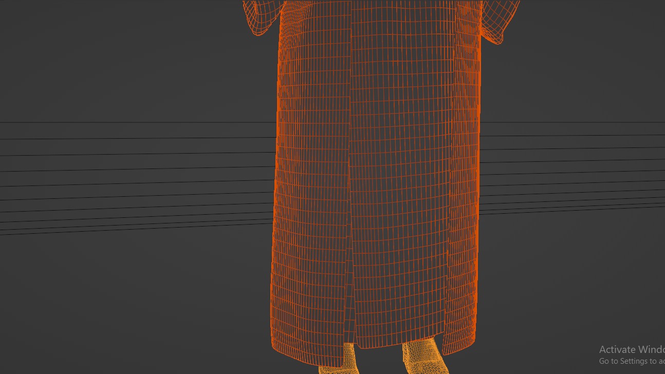 Nezuko Kamado Kimono Kimetsu No Yaiba Free Animation Low-poly 3D model_17