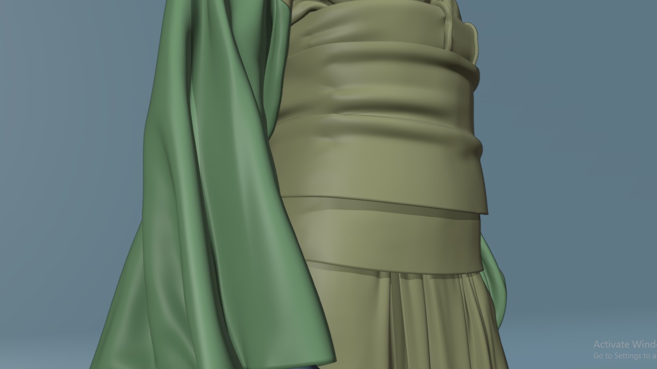 Nezuko Kamado Kimono Kimetsu No Yaiba Free Animation Low-poly 3D model_42