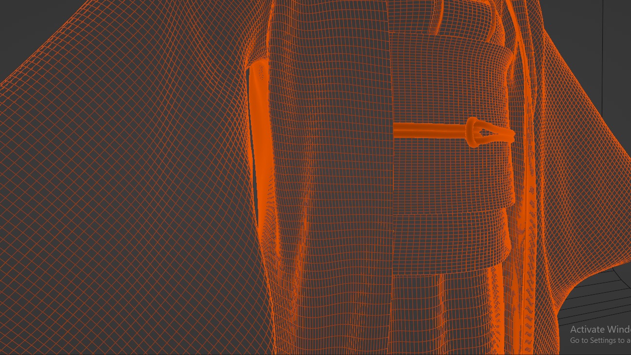 Nezuko Kamado Kimono Kimetsu No Yaiba Free Animation Low-poly 3D model_45