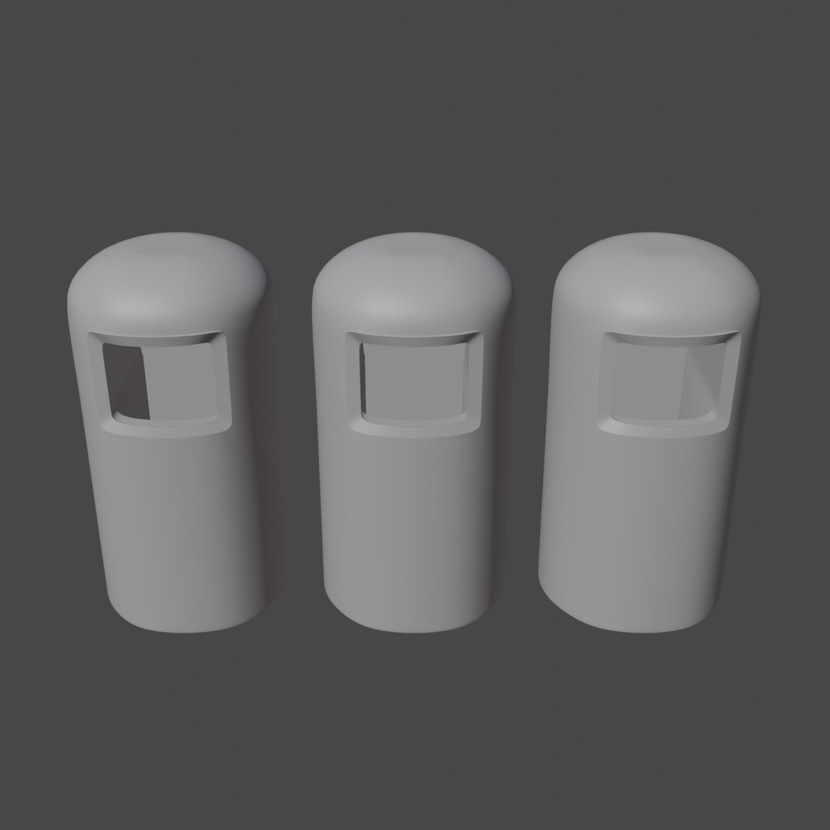 Trashbin 01 Low-poly 3D model_8