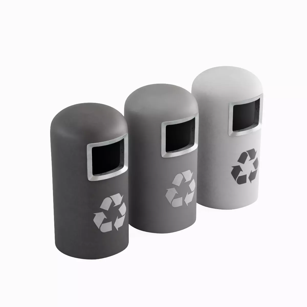 Trashbin 01 Low-poly 3D model_0
