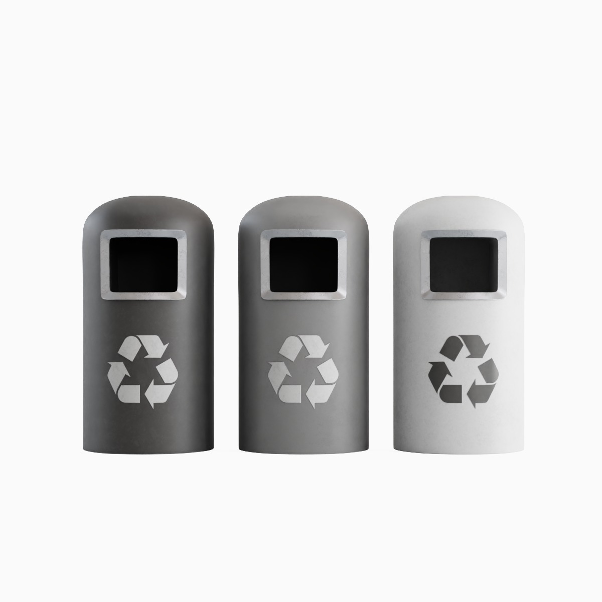 Trashbin 01 Low-poly 3D model_1