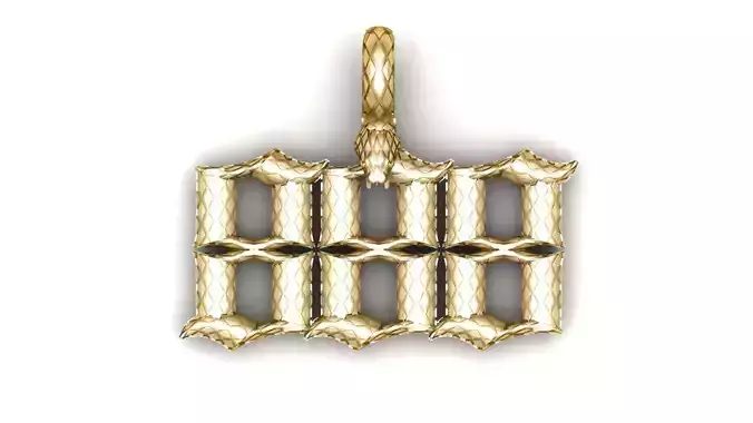 TRIPLE 8 NUMBER PENDANT 3D PRINTABLE MODEL