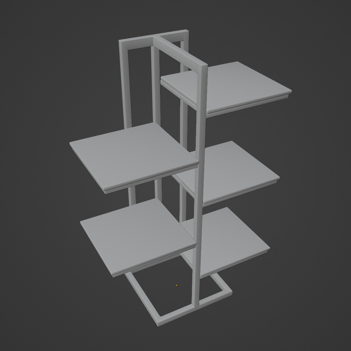 Stylized Shelf 02 Low-poly 3D model_9