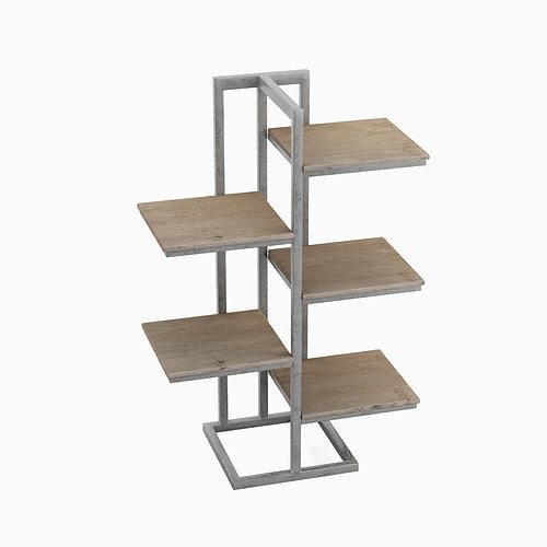 Stylized Shelf 02 Low-poly 3D model