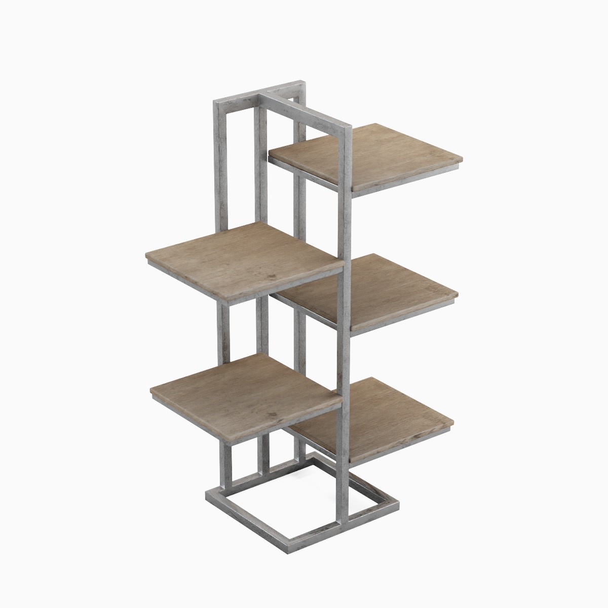 Stylized Shelf 02 Low-poly 3D model_5
